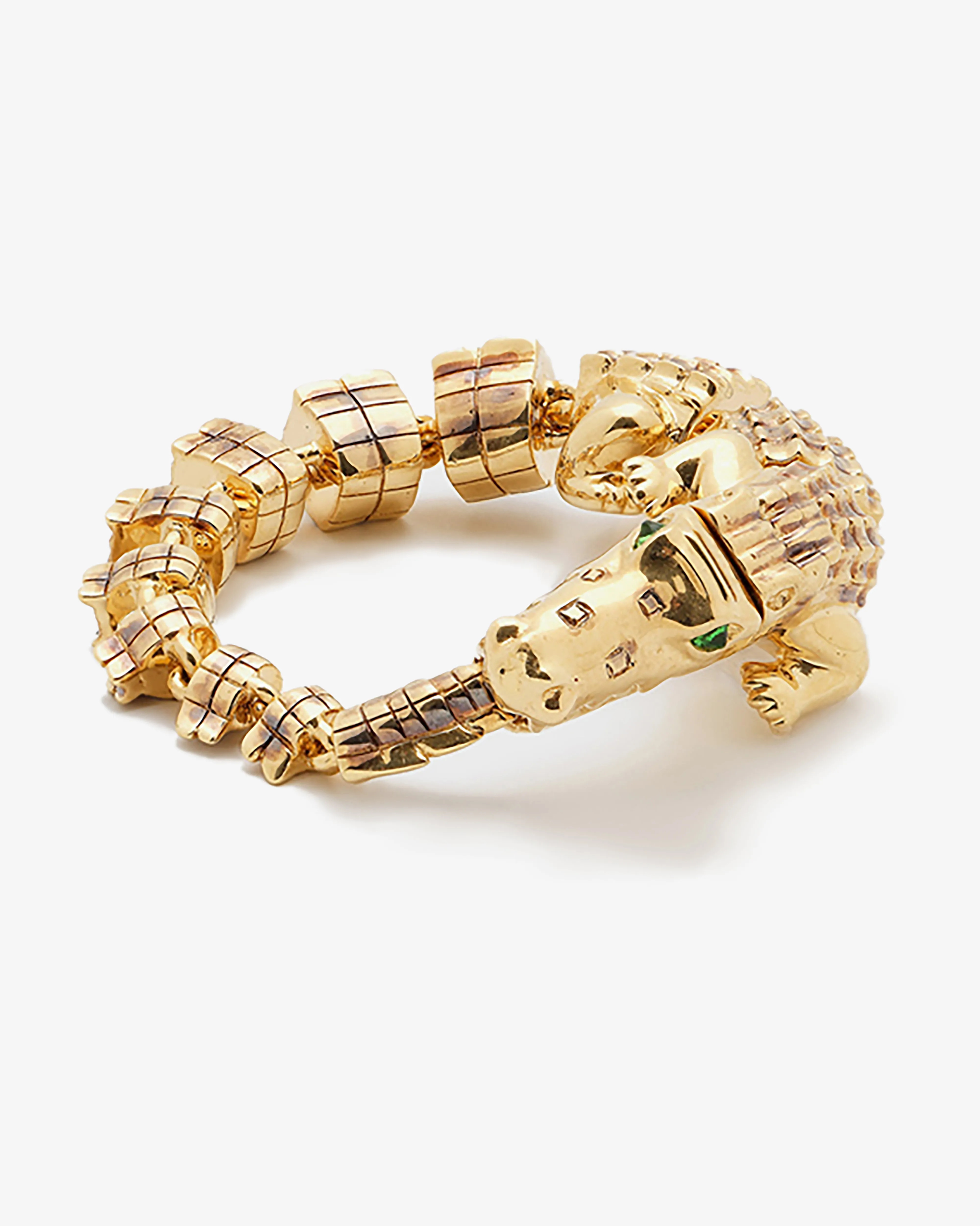 Bibi Van Der Velden - Women's Alligator Vertebrae Ring - (Gold)