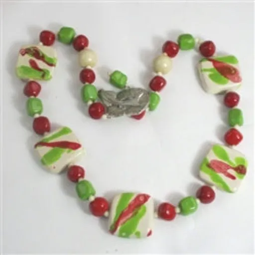 Big Statement Cream Kazuri Necklace in Handmade Fair Trade Beads