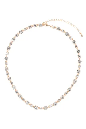 Bold Round Rhinestone Crystal Necklace Crystal - Pack of 6