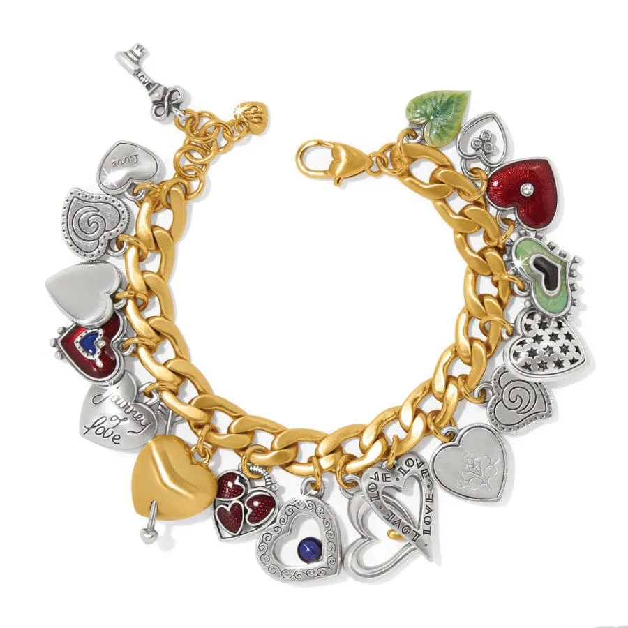 Brighton One Heart Color Charm Bracelet