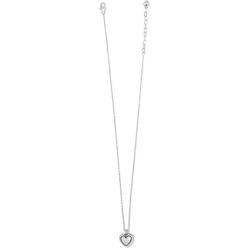 Brighton | Pretty Tough Bold Heart Petite Necklace in Silver Tone