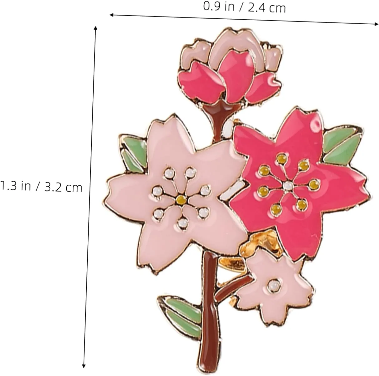 Brooch Floral Pins Back Cute Pins for Back Aesthetic Brooch Pins for Women Fashion Cherry Blossom Brooch