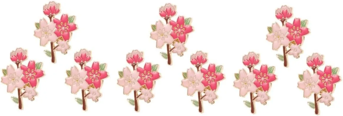 Brooch Floral Pins Cute Pins Brooches for Women Fashion Large Brooch Pin Enamel Pins Cherry Blossom
