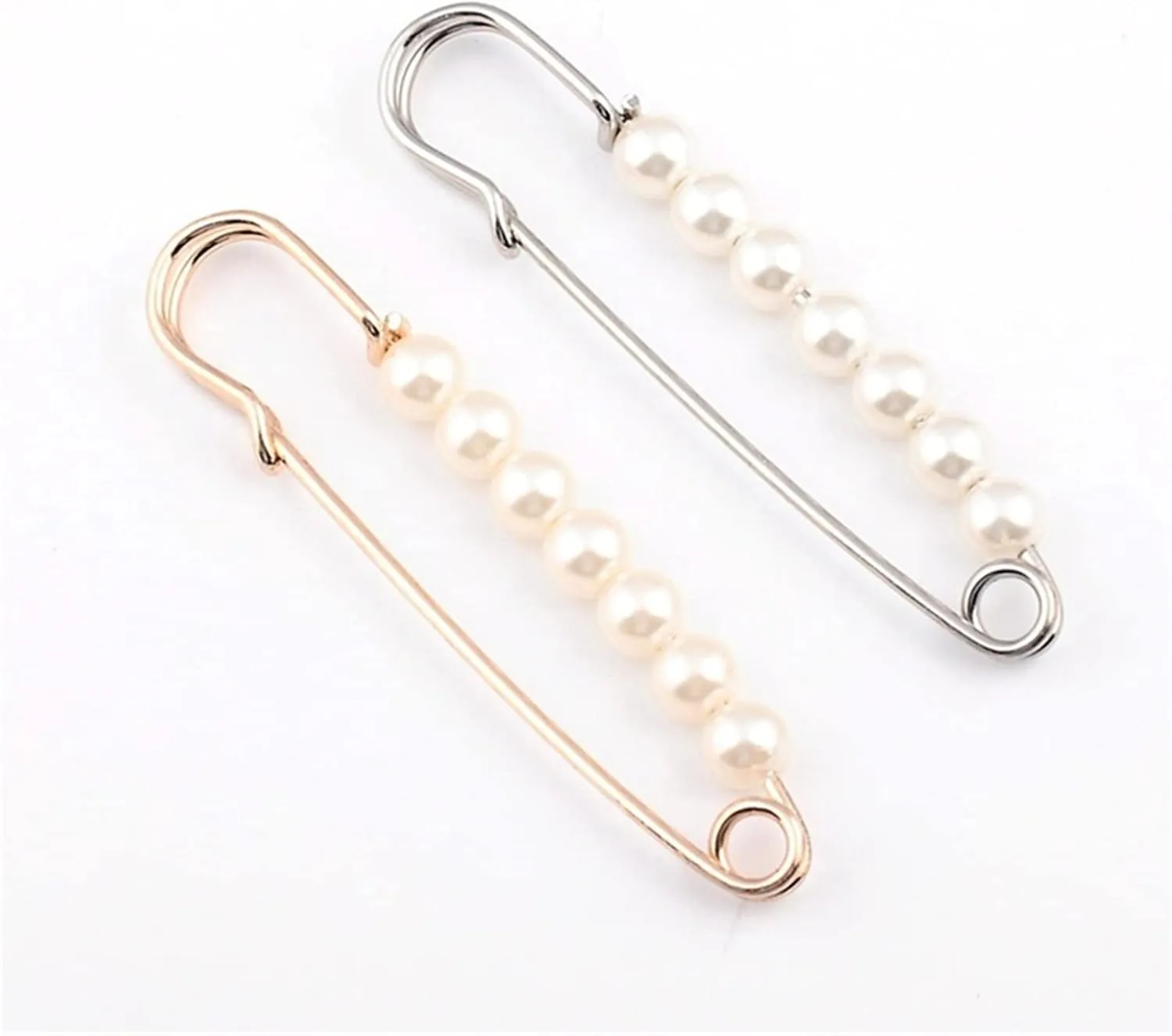 Brooch Pin Pearl Rhinestone Shine Simple Simulation Pendant Charm Brooch Pin Badges Clothes Jewelry Gift Lady 1Pcs