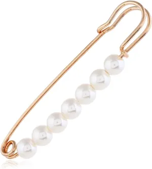 Brooch Pin Pearl Rhinestone Shine Simple Simulation Pendant Charm Brooch Pin Badges Clothes Jewelry Gift Lady 1Pcs