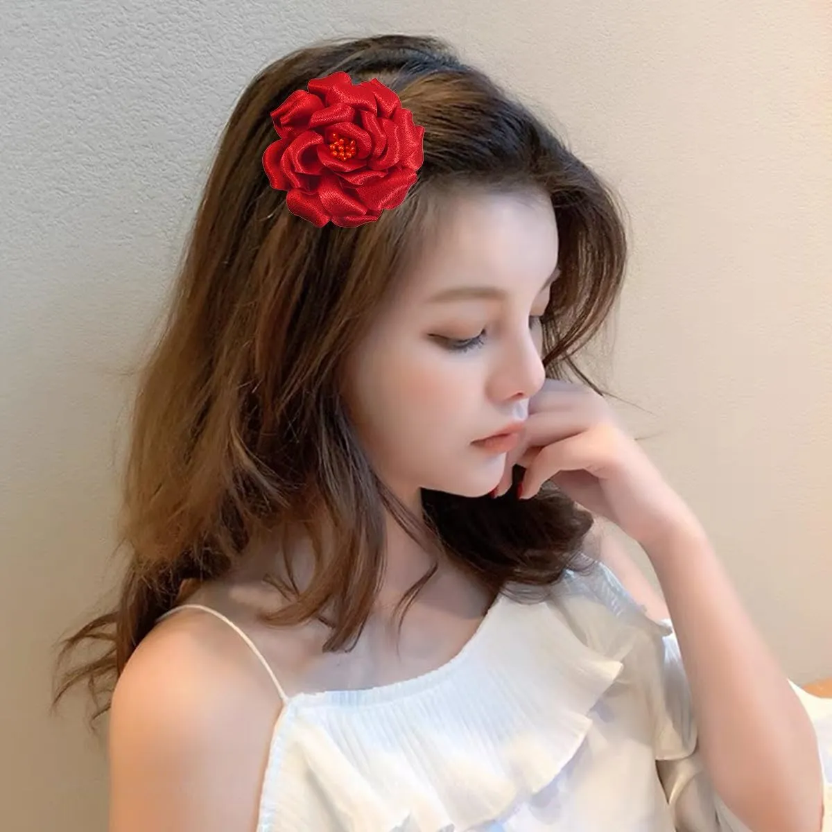 Camellia Flower Brooches and Pins for Women | Hat and Hair Pins | Flower Clips for Clothes
