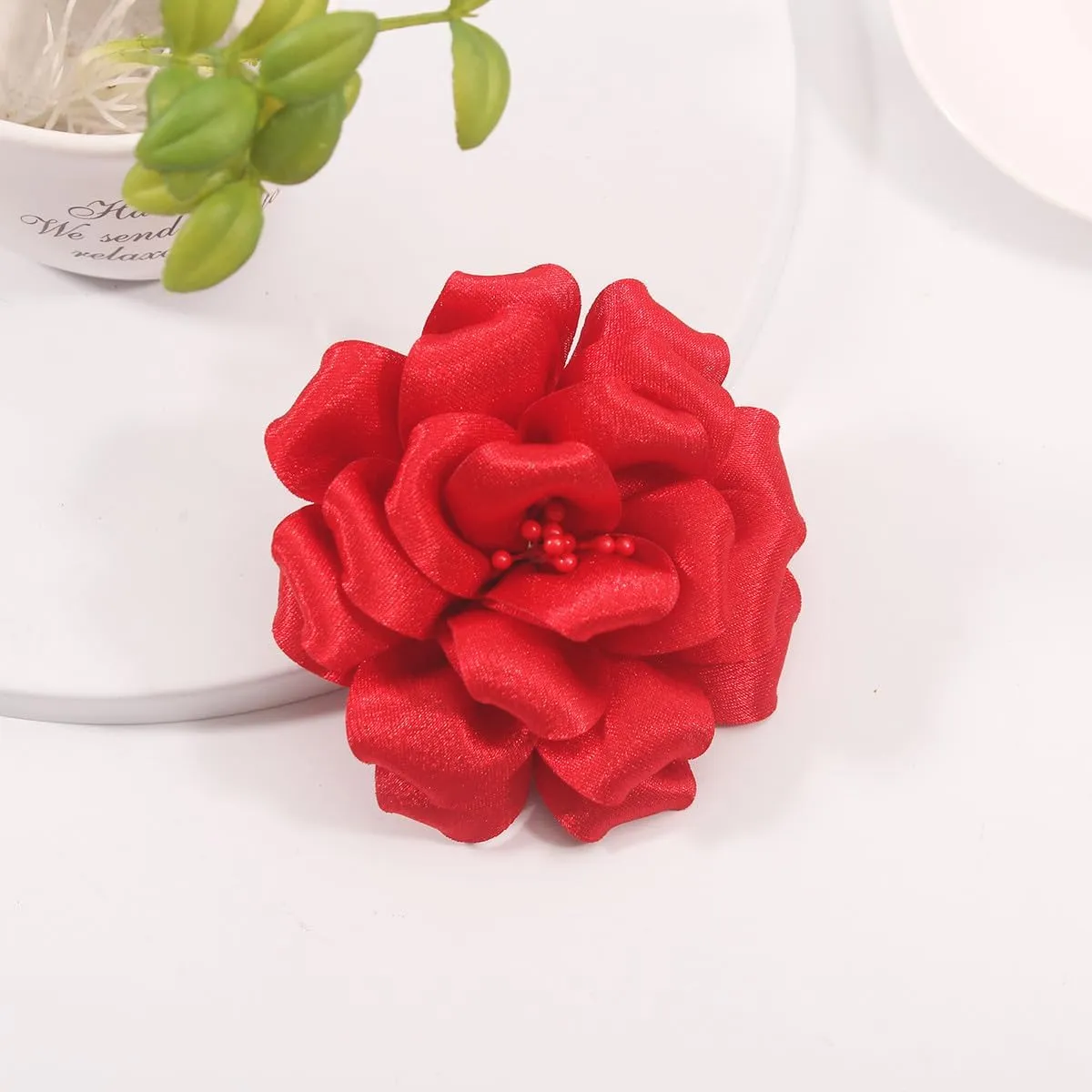 Camellia Flower Brooches and Pins for Women | Hat and Hair Pins | Flower Clips for Clothes