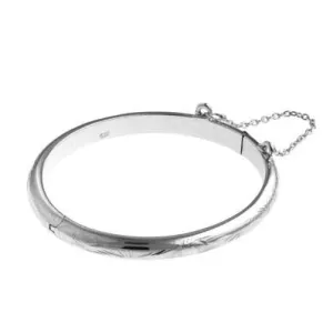 Carrs Silver Christening Bangle PNJ043