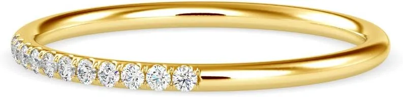 Certified Channel Setting Ring Studded with 11 pcs Round Cut Natural Diamond in 18k White/Yellow/Rose Gold Wedding Band Ring for Women | Bridal Ring for Her | Couple Promise Ring (0.07 Ct, IJ-SI)