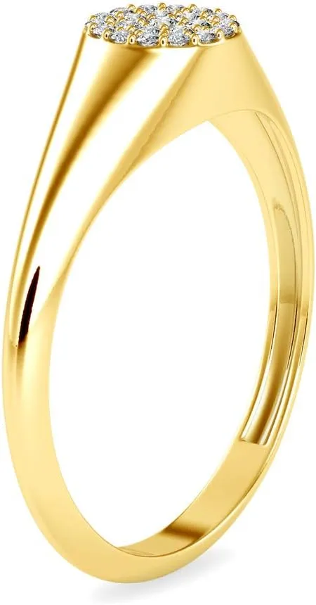 Certified Engagement Ring Studded with 22 Round Natural Diamond in 18k White/Yellow/Rose Gold Anniversary Ring for Women | Couple Promise Ring for Her | Engagement Jewelry (0.93 Cttw, IJ-SI)