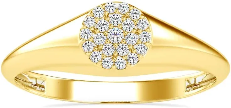 Certified Engagement Ring Studded with 22 Round Natural Diamond in 18k White/Yellow/Rose Gold Anniversary Ring for Women | Couple Promise Ring for Her | Engagement Jewelry (0.93 Cttw, IJ-SI)