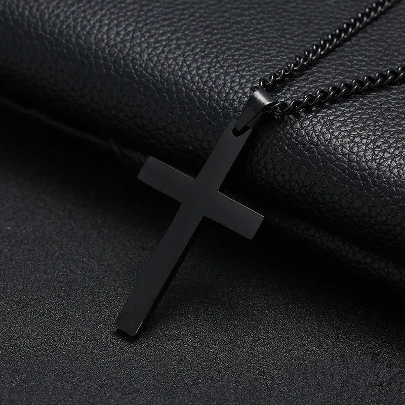 Classic Cross Men's Pendant Necklace Fashion Stainless Steel