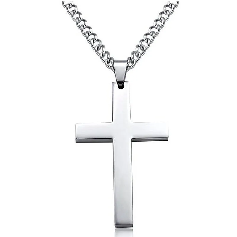 Classic Cross Men's Pendant Necklace Fashion Stainless Steel