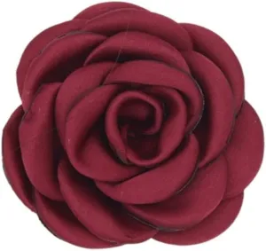 Cute Rose Flower Pins Brooches for Clothes Women Sweet Silk Fabric Statement Floral Lapel Pin Camellia Petal Brooch Trendy Costume Dress Prom Jewelry