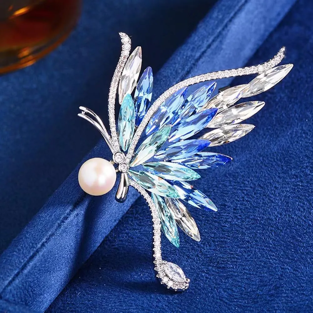 Dainty Brooch Pin for Women, Rhinestone Scarf Shawl Costume Brooches and Pins Flower Boutonniere Hat Bag Suit Dress Accessories Pearl Brooches Lapel Pins