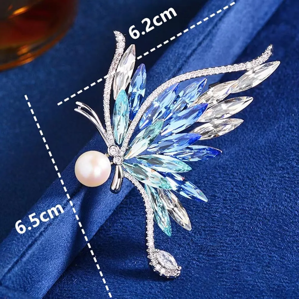 Dainty Brooch Pin for Women, Rhinestone Scarf Shawl Costume Brooches and Pins Flower Boutonniere Hat Bag Suit Dress Accessories Pearl Brooches Lapel Pins