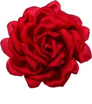 Dainty Fabric Flower Brooches Large Silk Lapel Pin Elegant Camellia Flower Brooch Pins for Women Classic Formal Occasions Clothing Accessories