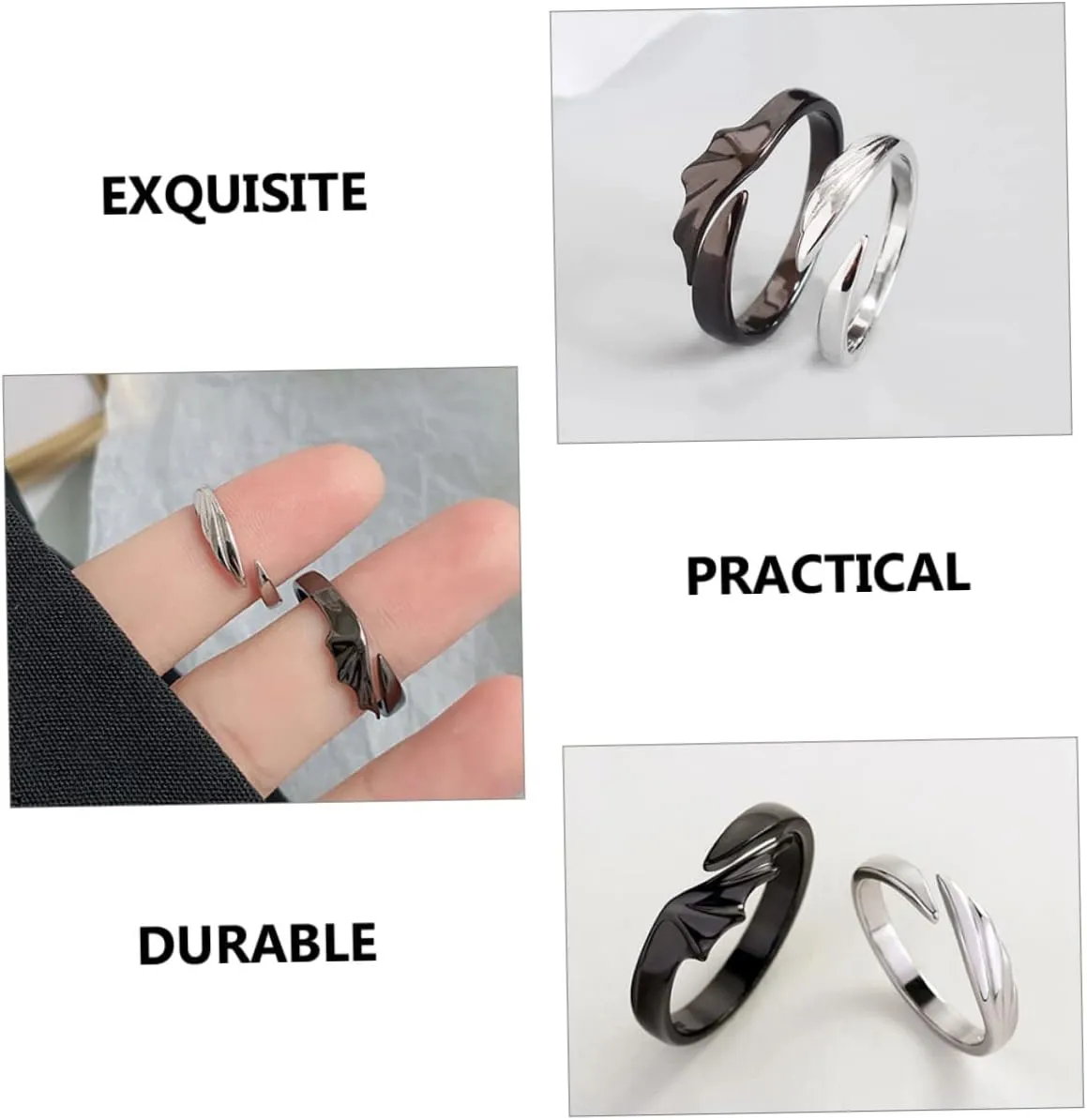 Devil Ring for Women Ring for Men Stackable Rings for Women Zinc Alloy Adjustable Rings for Women