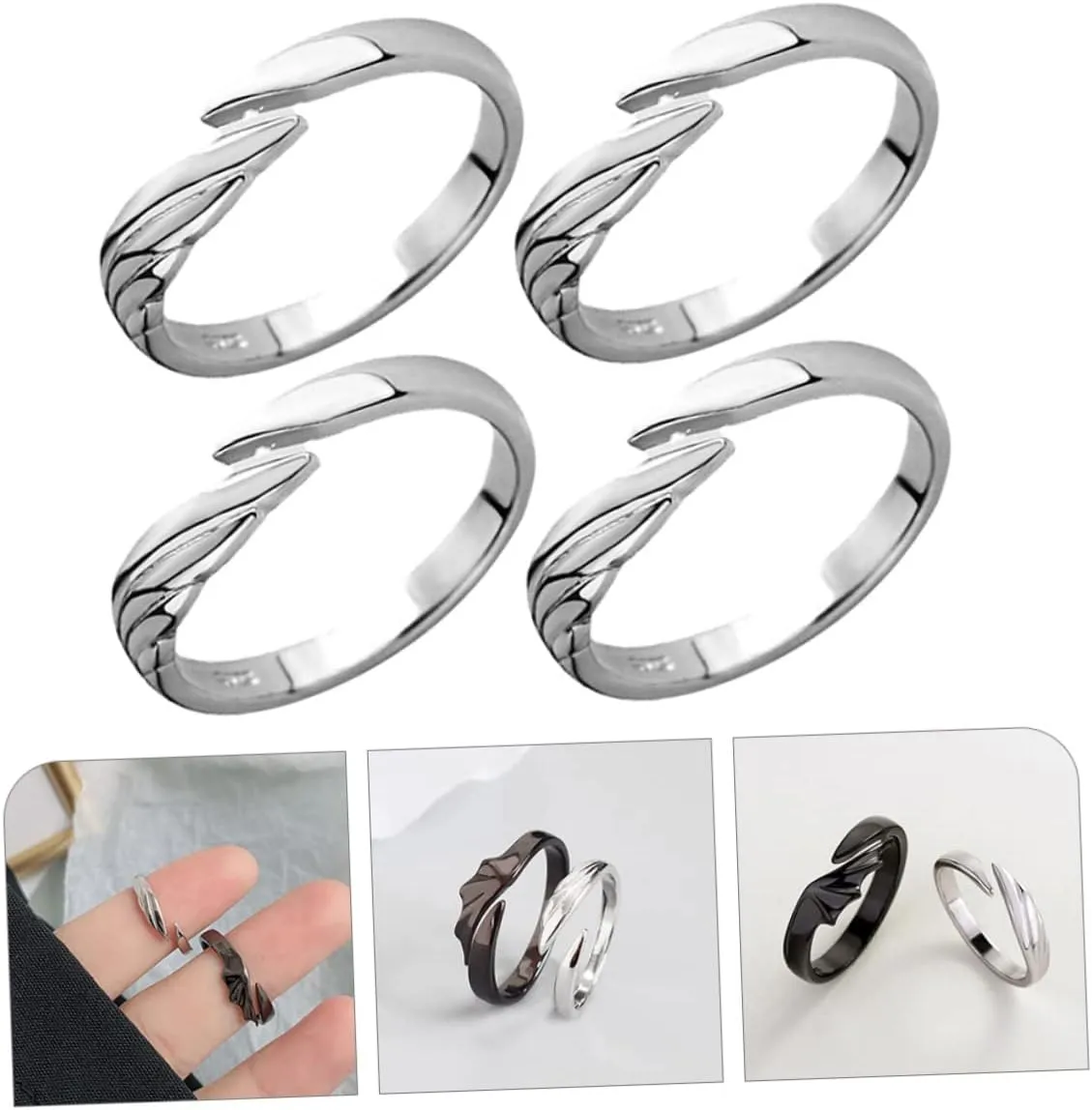 Devil Ring for Women Ring for Men Stackable Rings for Women Zinc Alloy Adjustable Rings for Women