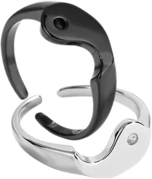 Didiseaon 1Pair Couple Ring Engagement Rings for Lovers Design Matching Jewelry for Couples