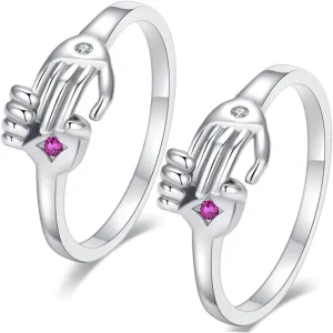 Didiseaon 2pcs Couples Rings Promise Ring for Couples Adjustable Opening Ring Creative Jewelry Set