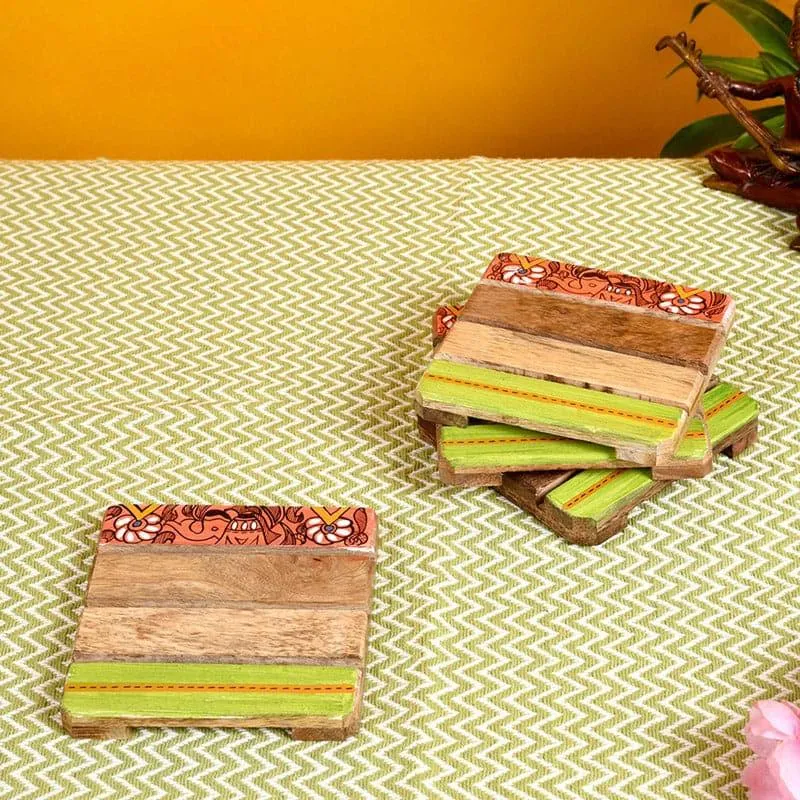 Dittaya Madhubani Coaster - Set Of Four