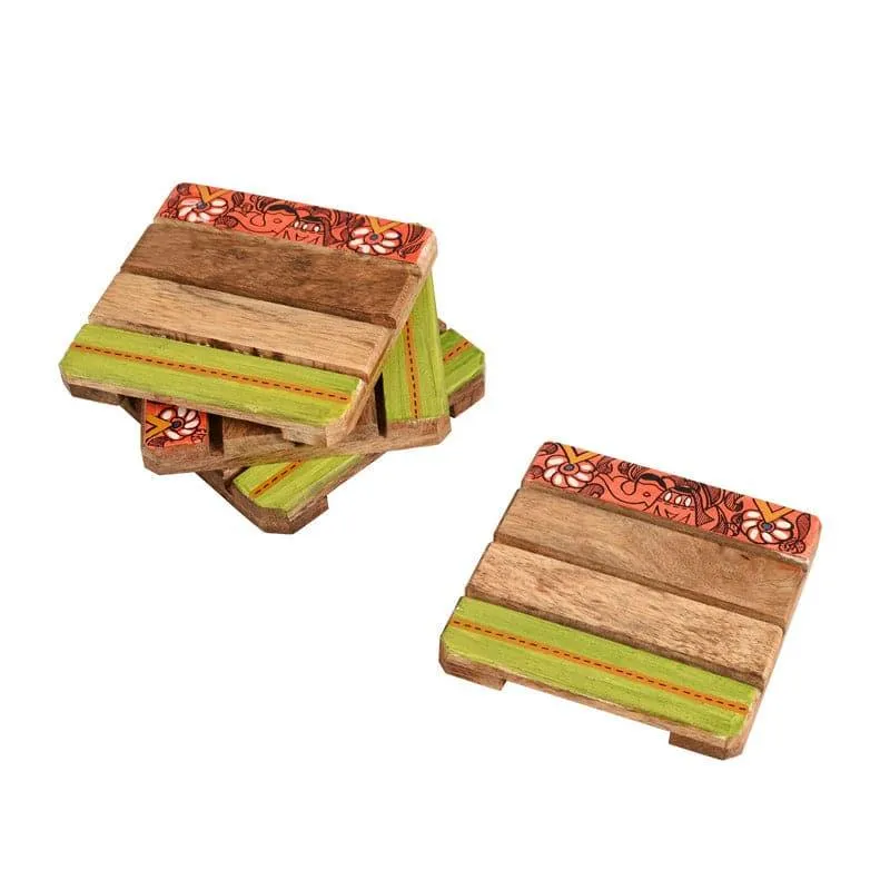 Dittaya Madhubani Coaster - Set Of Four