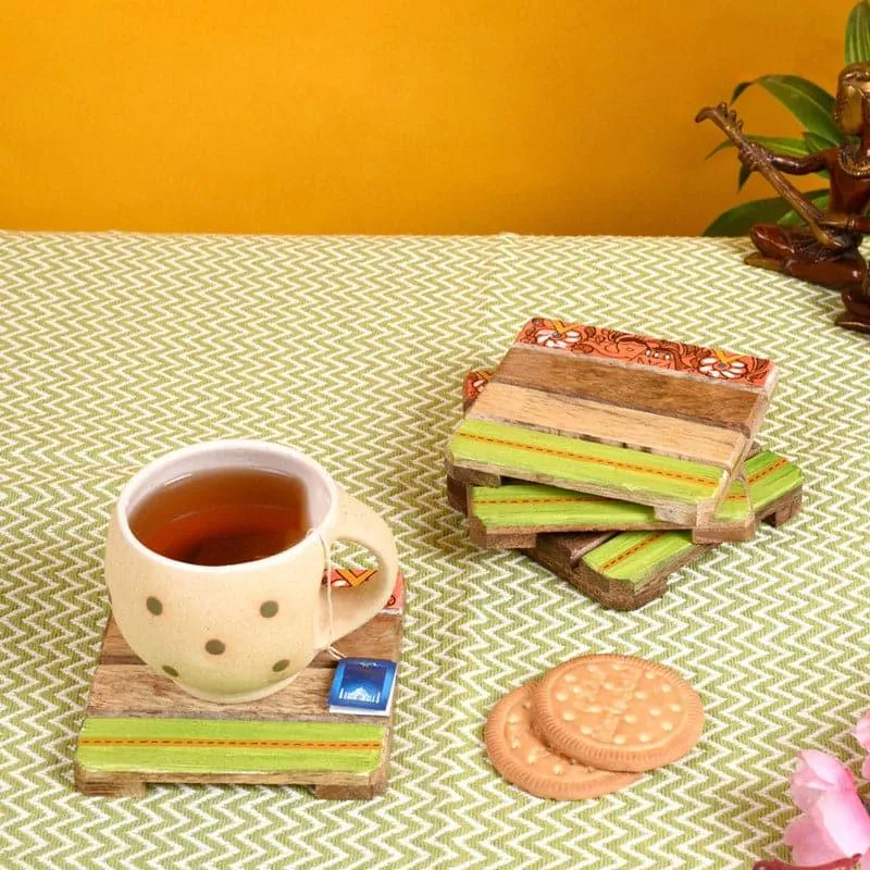 Dittaya Madhubani Coaster - Set Of Four