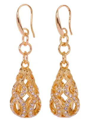 E7145 18k Gold Swarovski Elements Circle Earring