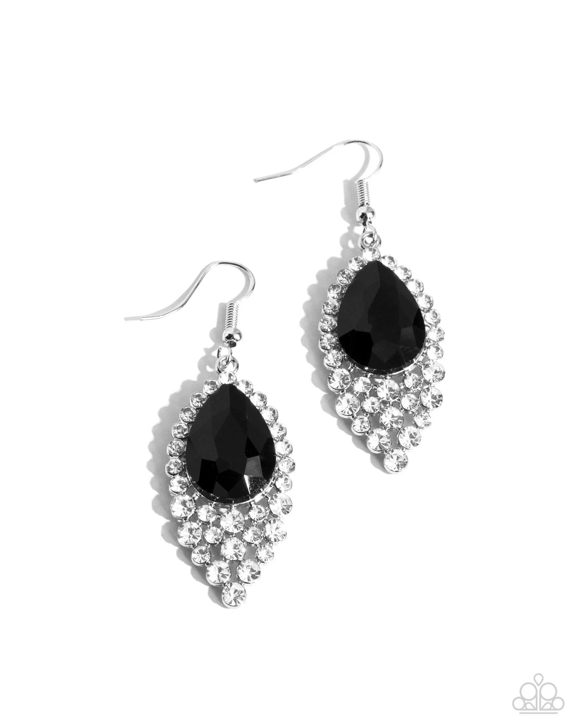 Earrings Glorious Glimmer - Black E216