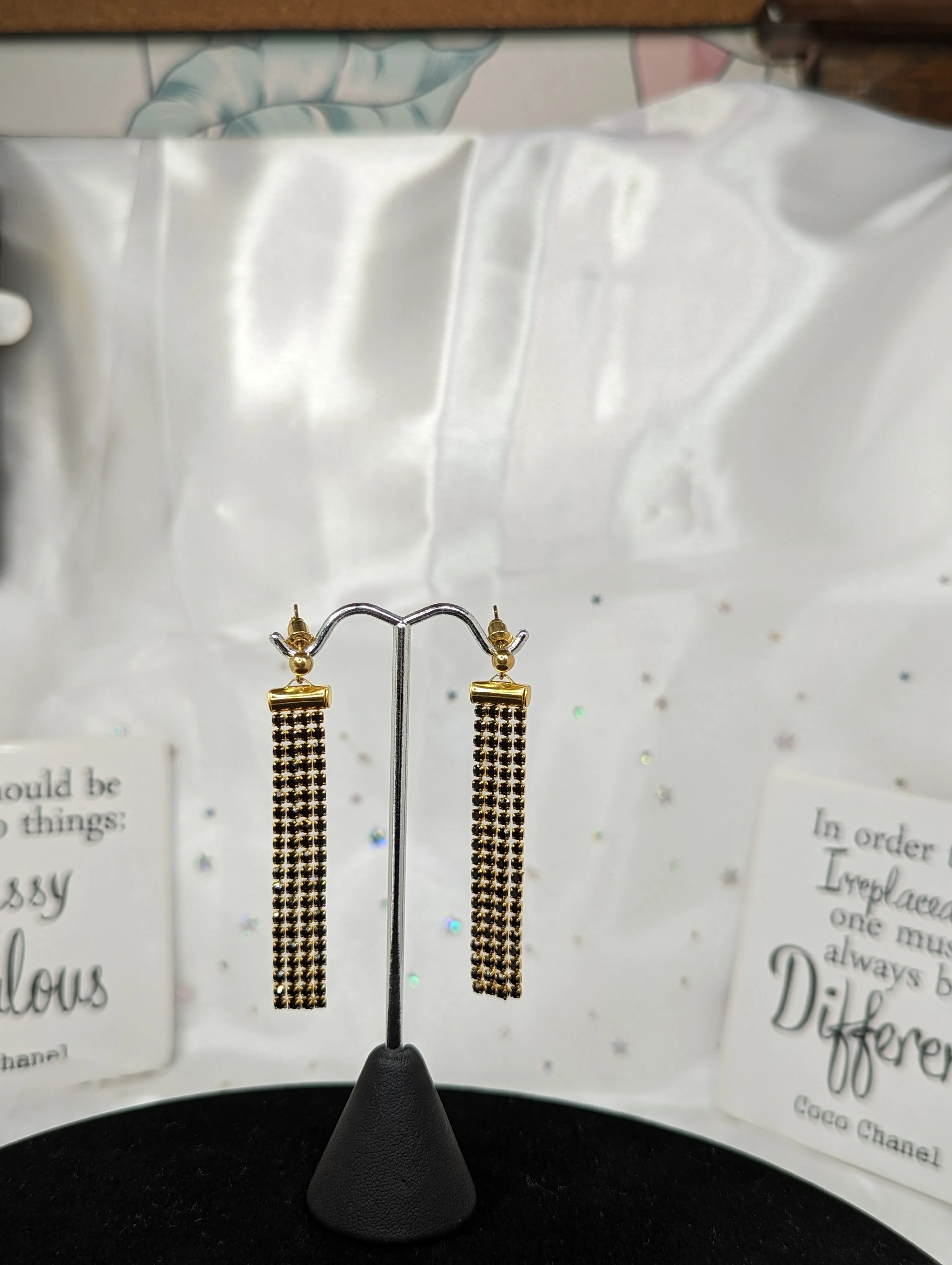 Earrings: Rhinestone Crystal Super Sparkle Dangle ball post for pierced ears