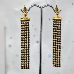 Earrings: Rhinestone Crystal Super Sparkle Dangle ball post for pierced ears