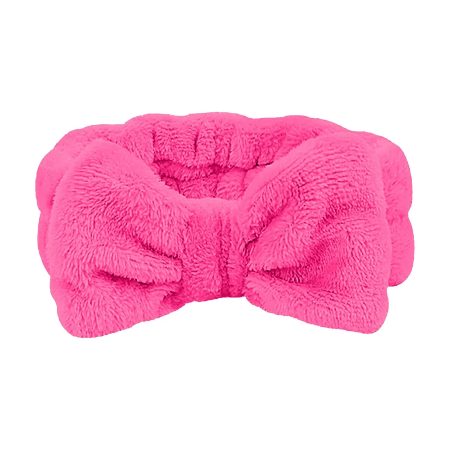 Elastic Hair Band Women Bowknot Bow Makeup Cosmetic Headbands Soft Coral Fleece Head Wraps