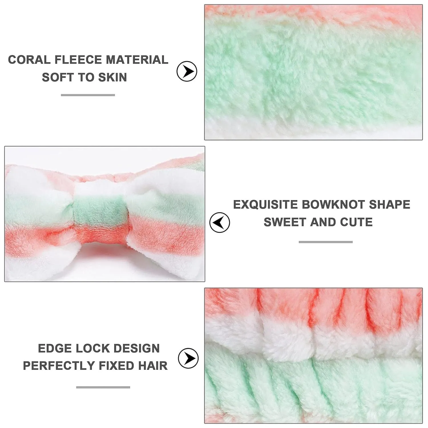 Elastic Hair Band Women Face Washing Headband Towel Soft Coral Fleece Head Wraps