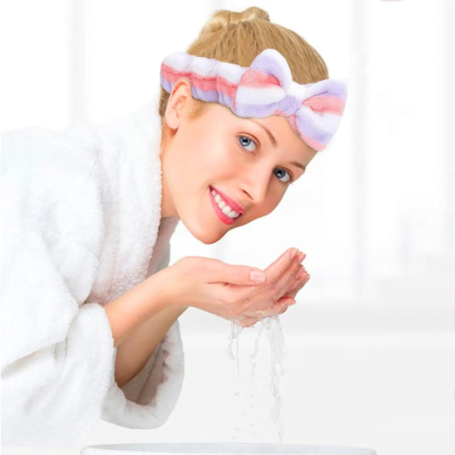 Elastic Hair Band Women Face Washing Headband Towel Soft Coral Fleece Head Wraps