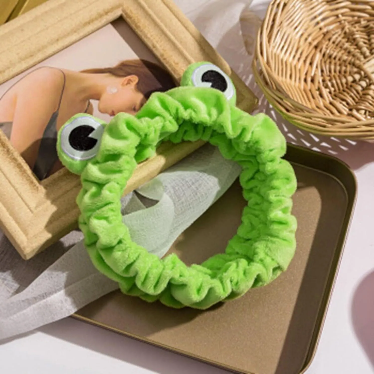 Elastic Hair Band Women Makeup Cosmetic Spa Hair Band Soft Coral Fleece Hair Band for Washing Face