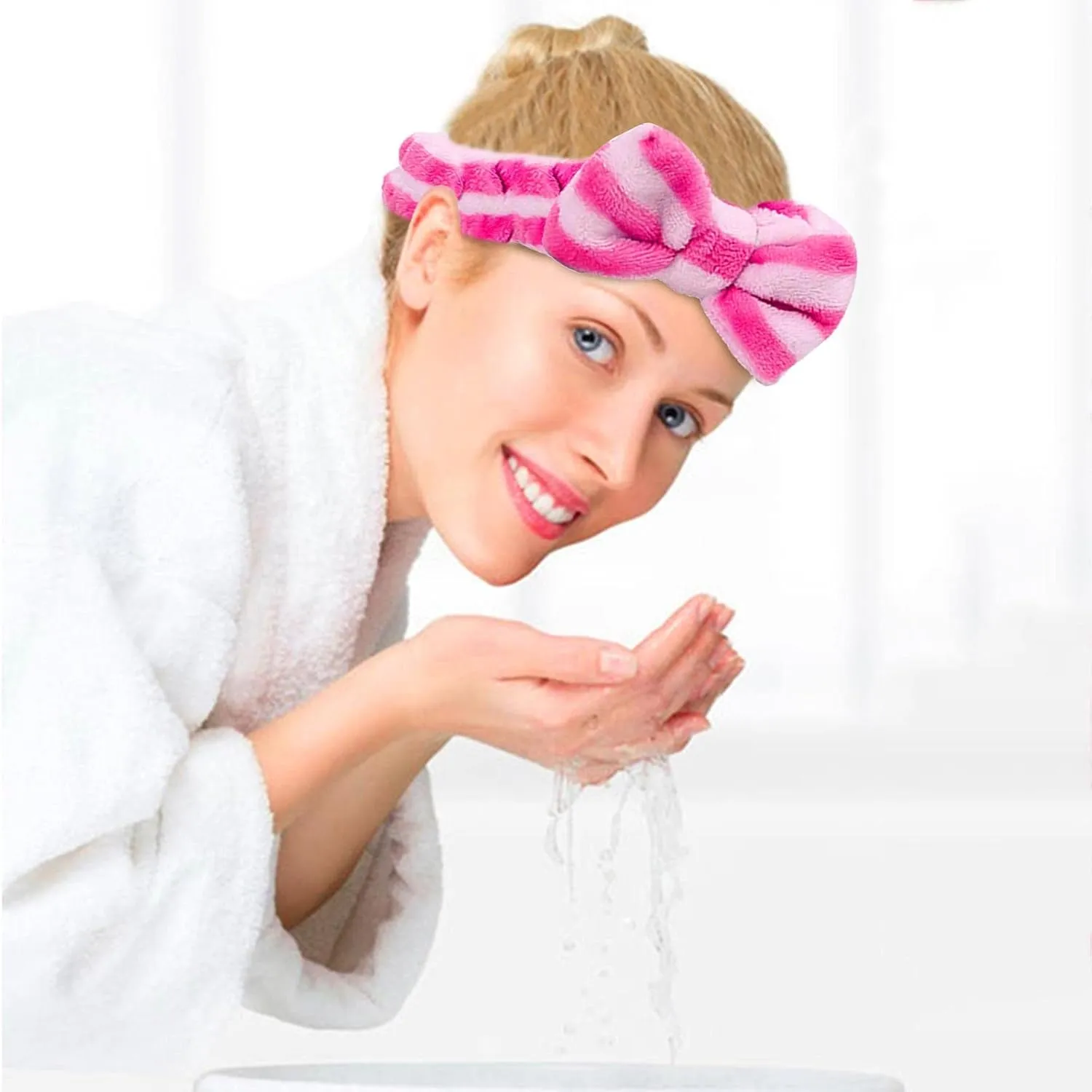 Elastic Hair Band Women Makeup Cosmetic Spa Hair Band Soft Coral Fleece Head Wraps
