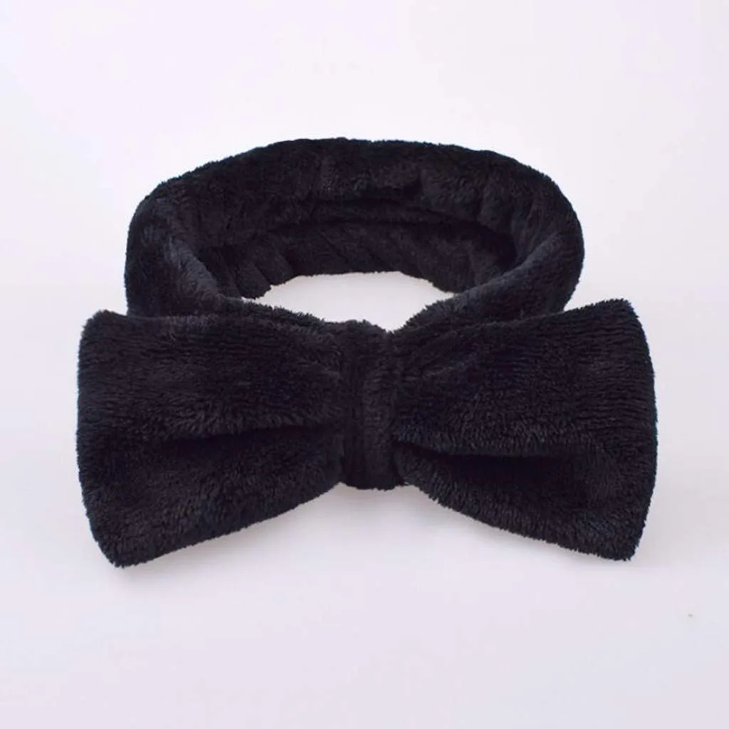 Elastic Hair Band Women Shower Washing Face Hair Band Towel Soft Coral Fleece Hair Band