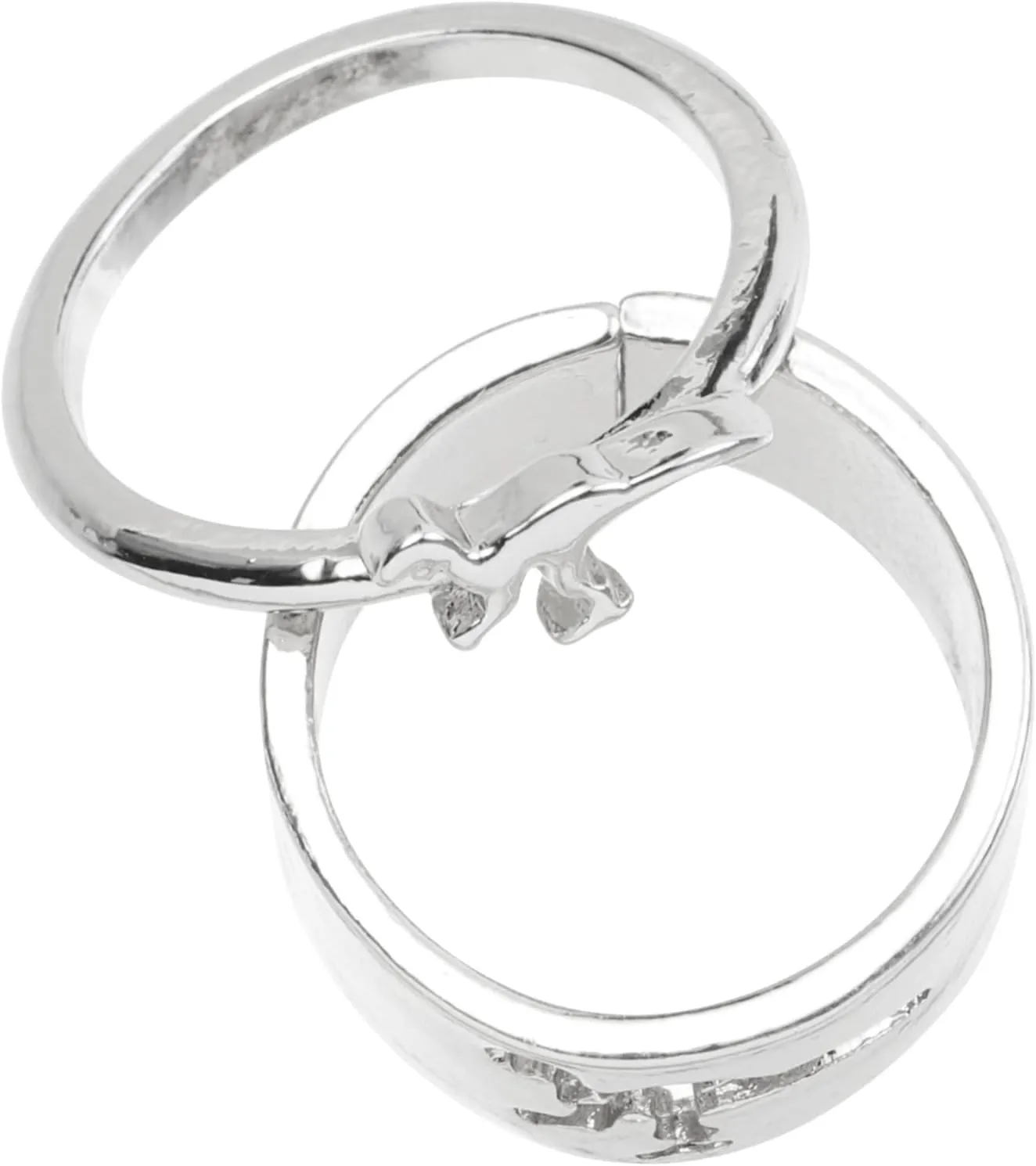 Elegant Couples Matching Rings Dinosaur Ring Set for Anniversary Valentine's Day
