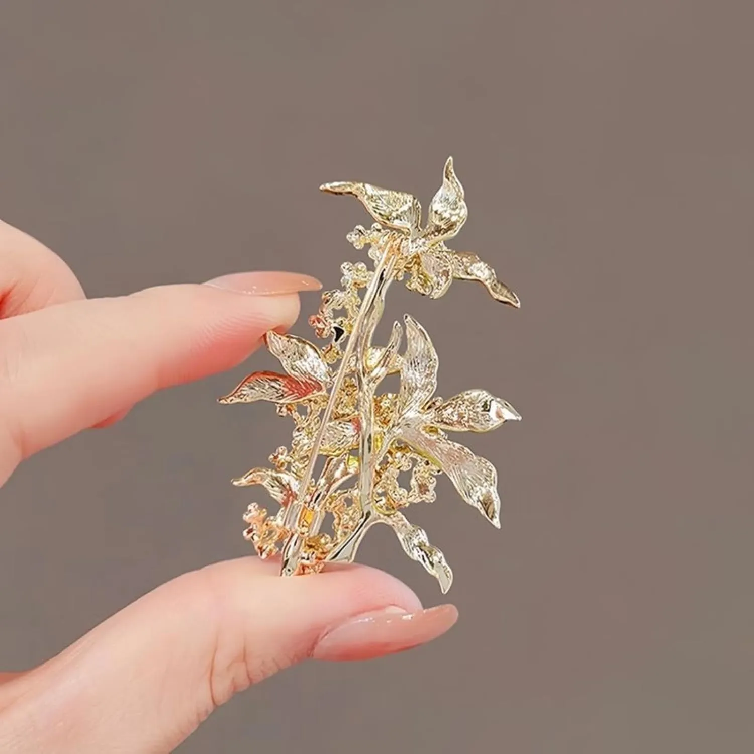 Elegant Flower Brooch for Women, Vintage Premium Enamel Boutonniere, Coat and Suit Pendant Necklace, Jasmine Magnolia Lily Osmanthus Designs
