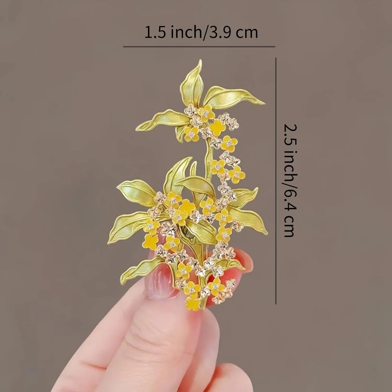 Elegant Flower Brooch for Women, Vintage Premium Enamel Boutonniere, Coat and Suit Pendant Necklace, Jasmine Magnolia Lily Osmanthus Designs