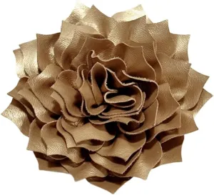 Elegant Leather Peony Flower Brooch Pin for Women Men Handmade Dainty Imitation Leather Rose Floral Brooches Lapel Pins Glossy Wedding Holiday Christmas Dress Accessories Jewelry Gift