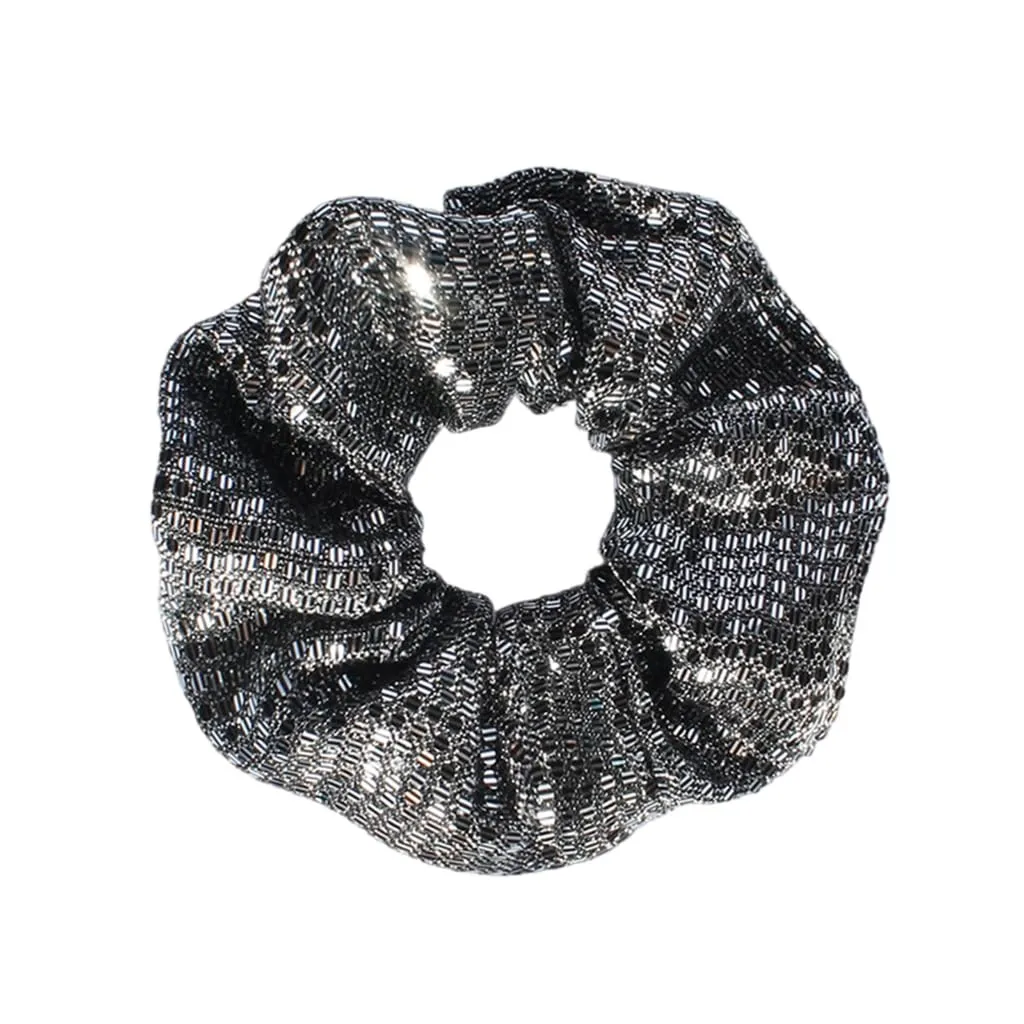 Elegant Sequined Scrunchies for Women Soft Fabric Hairbands Elastic Hair Ties Comfortable Hairpieces Hair Decoration