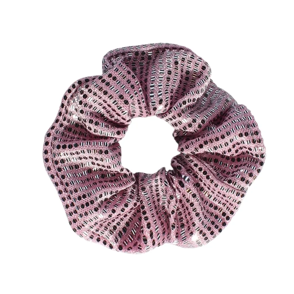 Elegant Sequined Scrunchies for Women Soft Fabric Hairbands Elastic Hair Ties Comfortable Hairpieces Hair Decoration