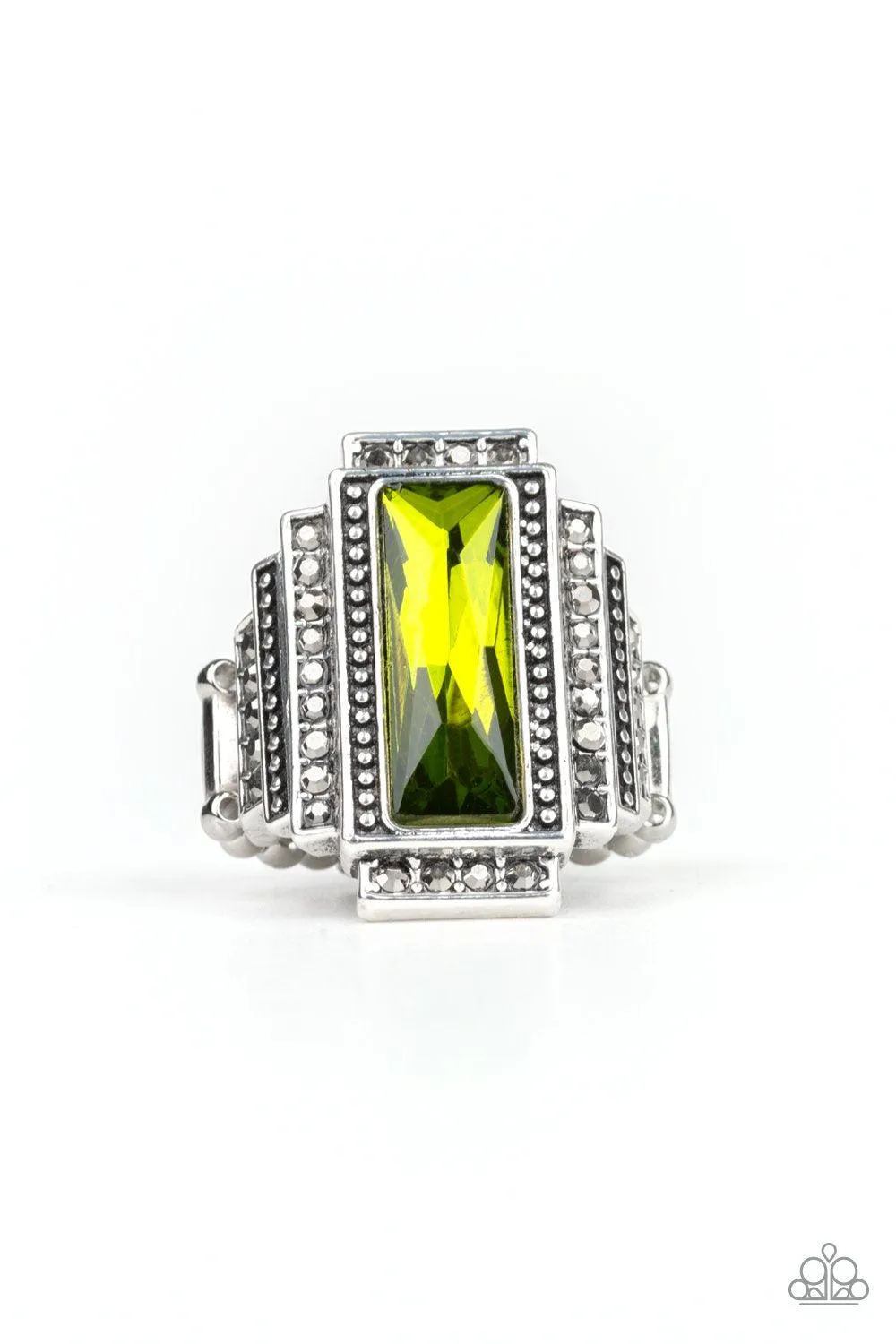 Empire Green Gemstone Ring - Paparazzi Accessories