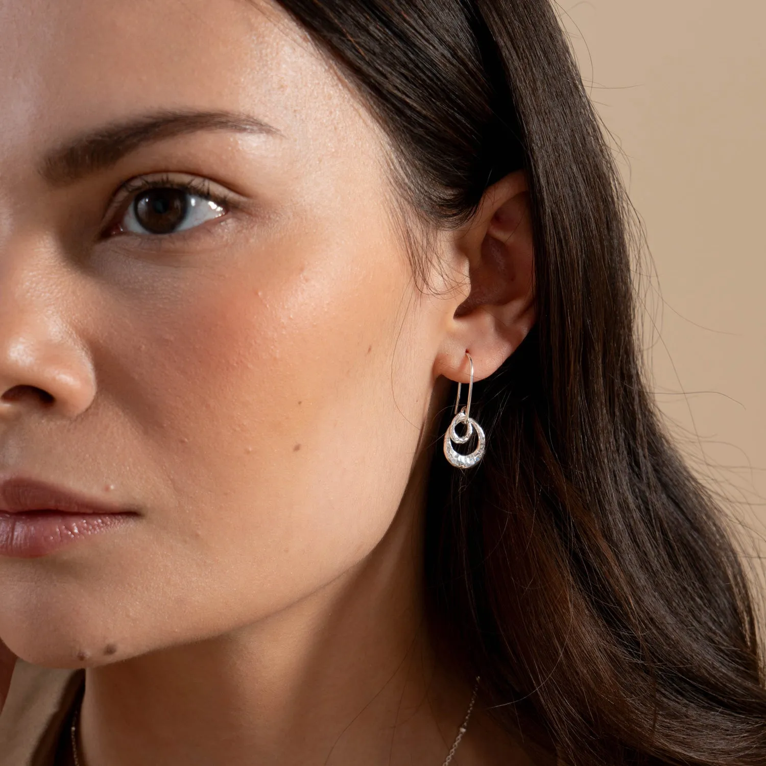 Entwined Double Oval Drop Earrings