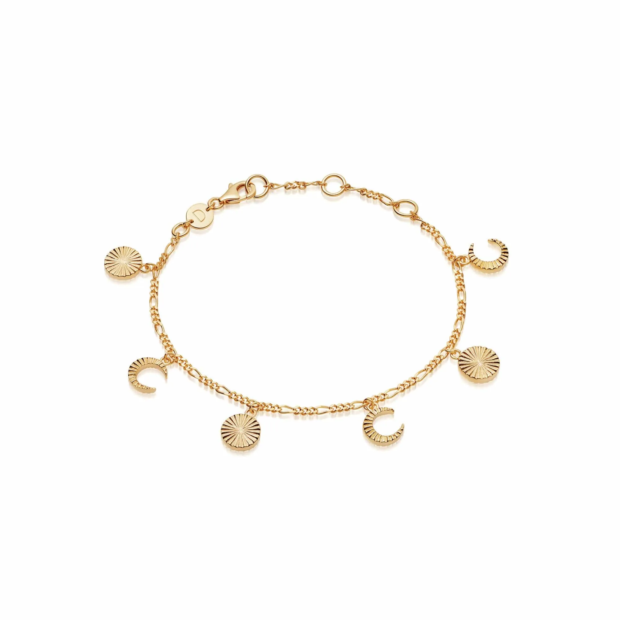 Estée Lalonde Luna Charm Bracelet 18Ct Gold Plated