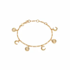 Estée Lalonde Luna Charm Bracelet 18Ct Gold Plated