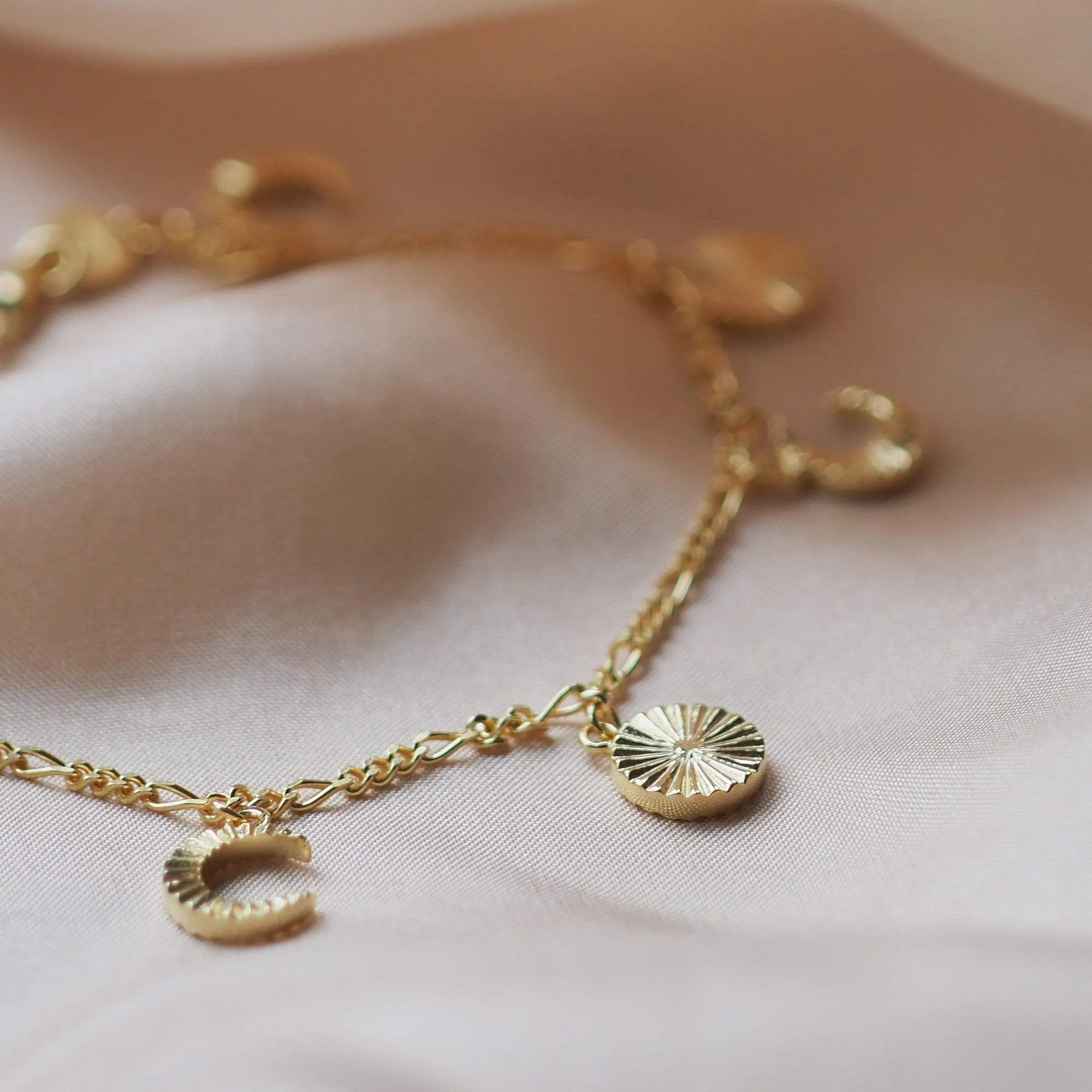 Estée Lalonde Luna Charm Bracelet 18Ct Gold Plated