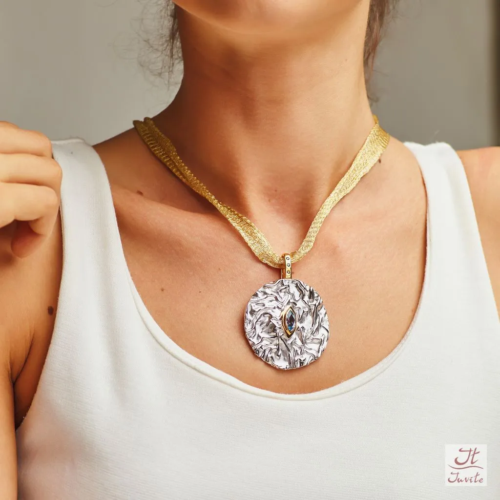 Eye of life Sterling Silver Pendant